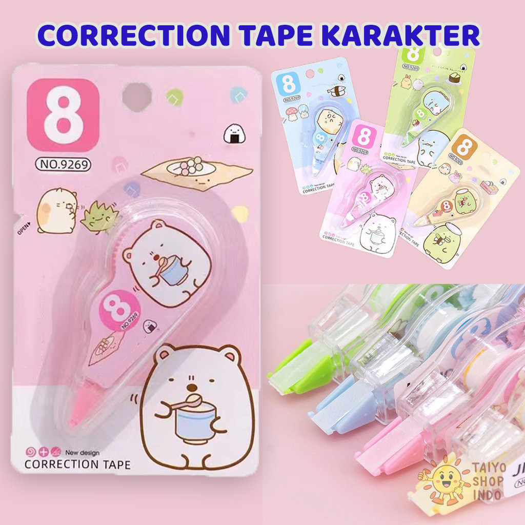 

TAIYO Correction Tape Karakter Tipe X Stationary Alat Tulis Perlengkapan Sekolah Tipe-x Tip-ex Kertas Mini