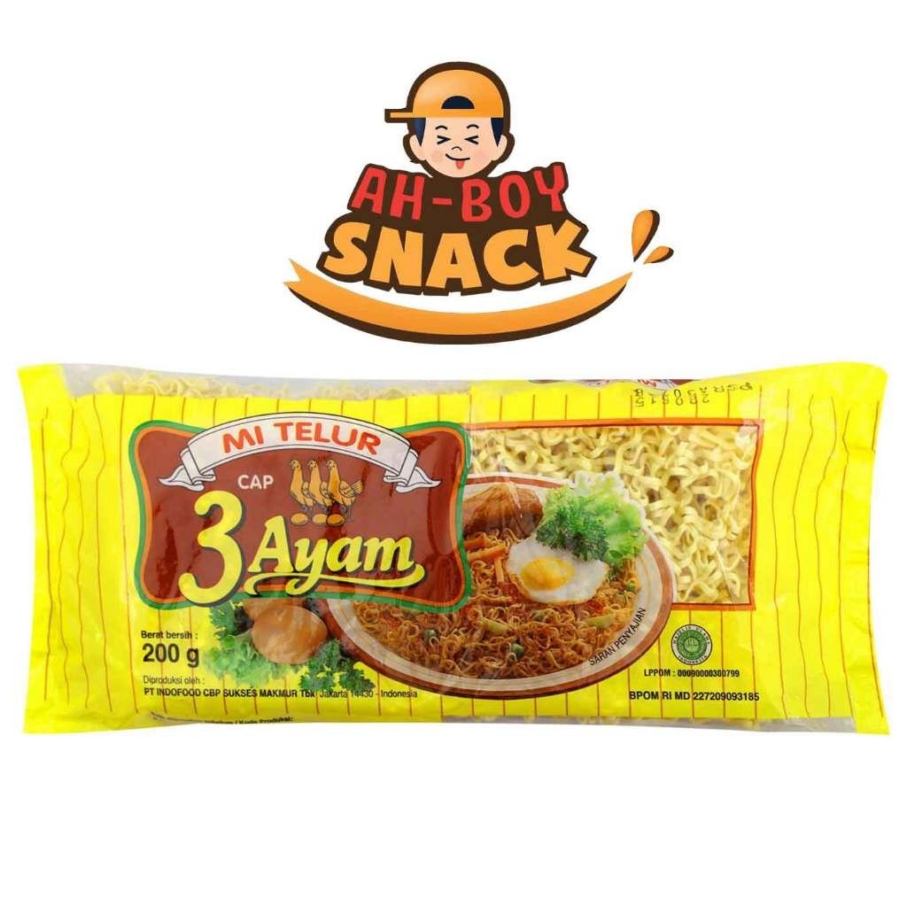 

MIE TELUR CAP 3 AYAM 200GR - MIE TELOR 3 AYAM KUNING