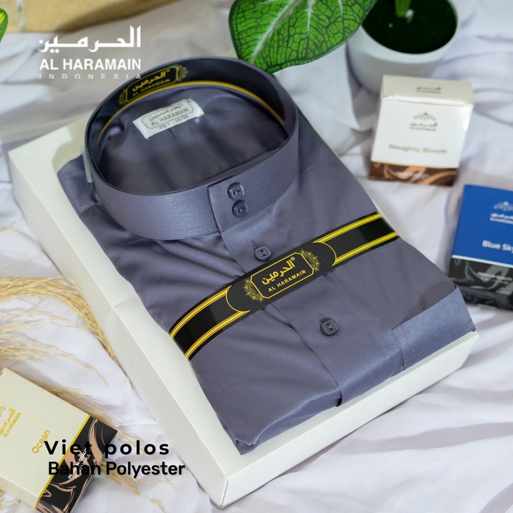 Jubah / Gamis Dewasa Bisa COD AL Haramain Viet | Biru Keabuan | Biru telur Asin