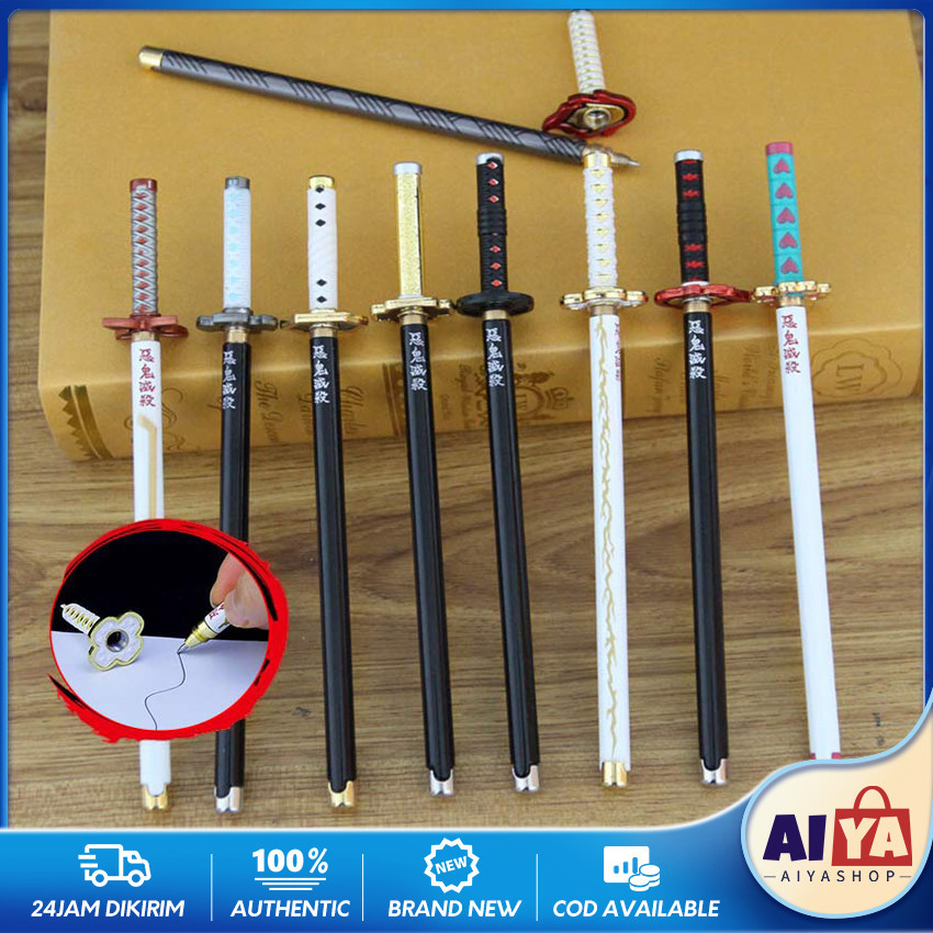 

Swordpen Demon Slayer Kimetsu No Yaiba Tanjiro Zenitsu Giyu Rengoku Pena Pulpen Pedang Sword Pen Anime