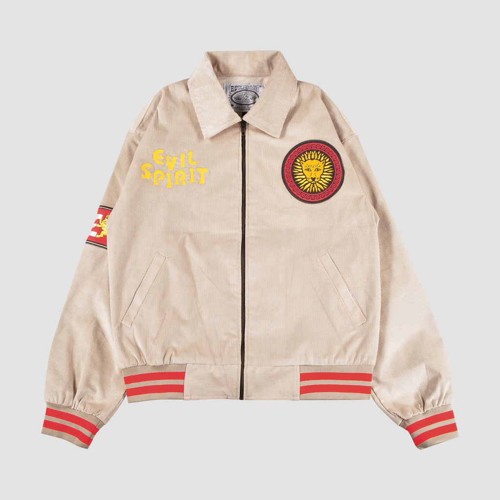 EVILSPIRIT VARSITY JACKET -  GAFFIN CREAM UNISEX