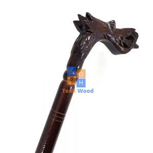 Tongkat Jalan Kayu Jati KUAT / Tongkat Kaki 1 / Tongkat Lansia / Tongkat KayuTeken Ukir Cukit / Tong