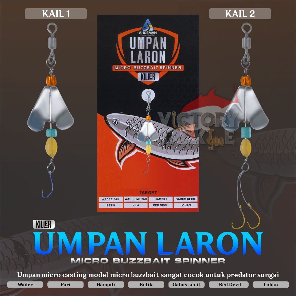 Andeman Umpan Laron Micro Buzzbait Spinner |