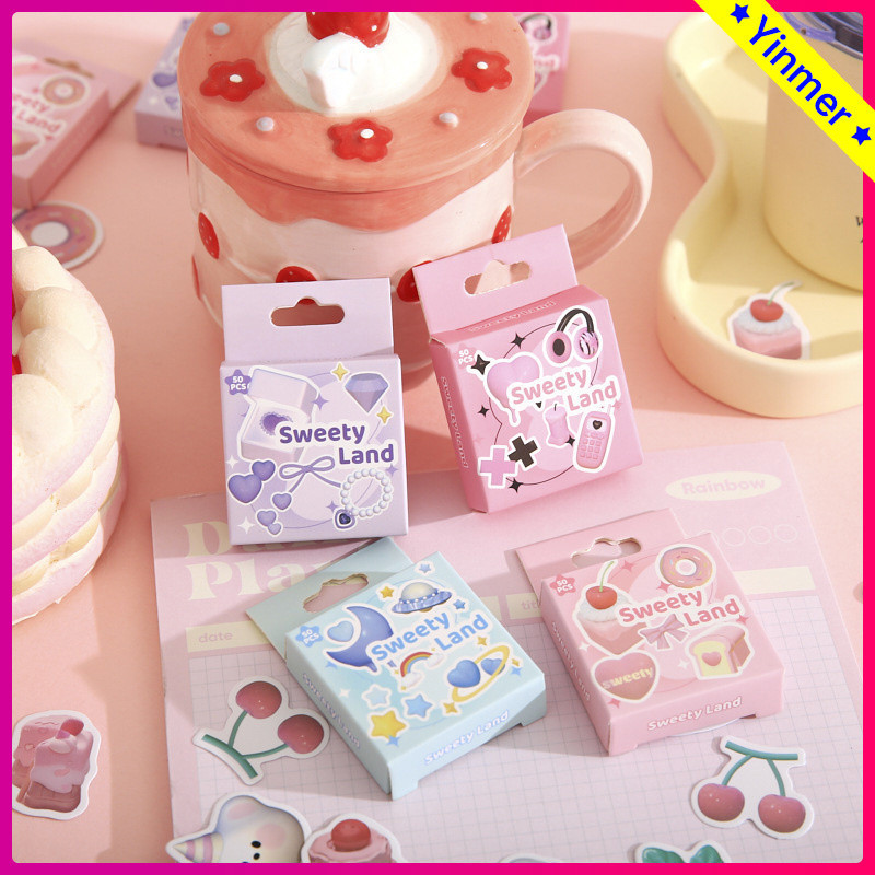 

COD✨Stiker lucu berbentuk khusus stiker penyegel kartun DIY stiker bahan buku besar tangan-Yinmer