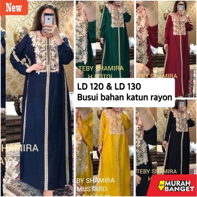 BAJU TIMUR TENGAH UNTUK LEBARAN- DASTER ARAB JUMBO LENGAN PANJANG SUPER JUMBO TEBY SHAMIRA LD 120 13