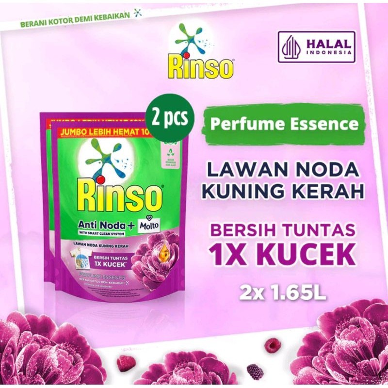 COMBO 2x Rinso Cair JUMBO Parfume Essence 1.5 Liter