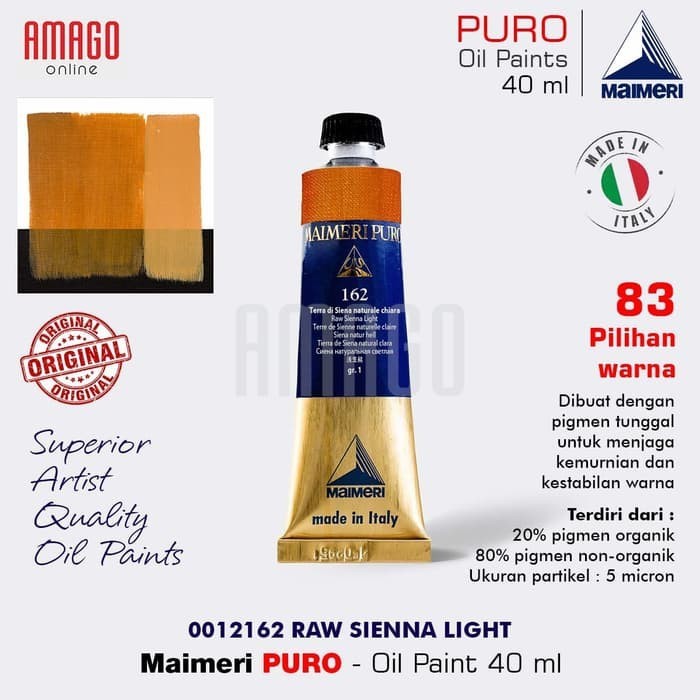 

MAIMERI Puro - Oil Paint - Raw Sienna Light - 40ml - M0012162