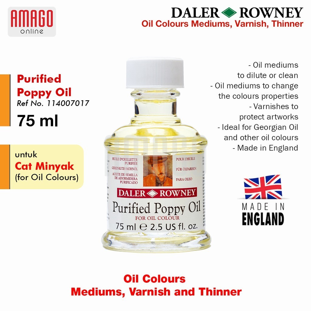 

OIL DALER- ROWNEY - PURIFIED POPPY OIL 75 ml - 114007017 - BEST QUALITY