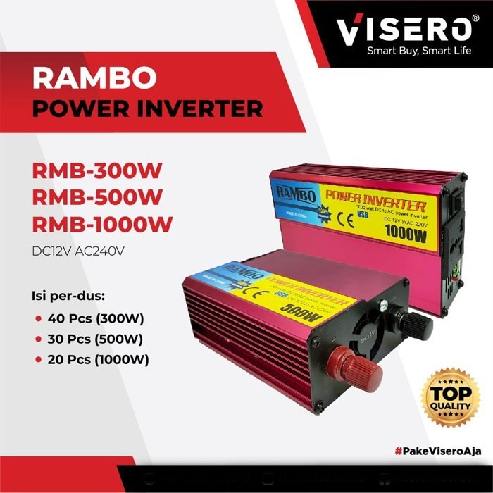 RAMBO RMB-300W Power Inverter 300W DC 12V AC 240V