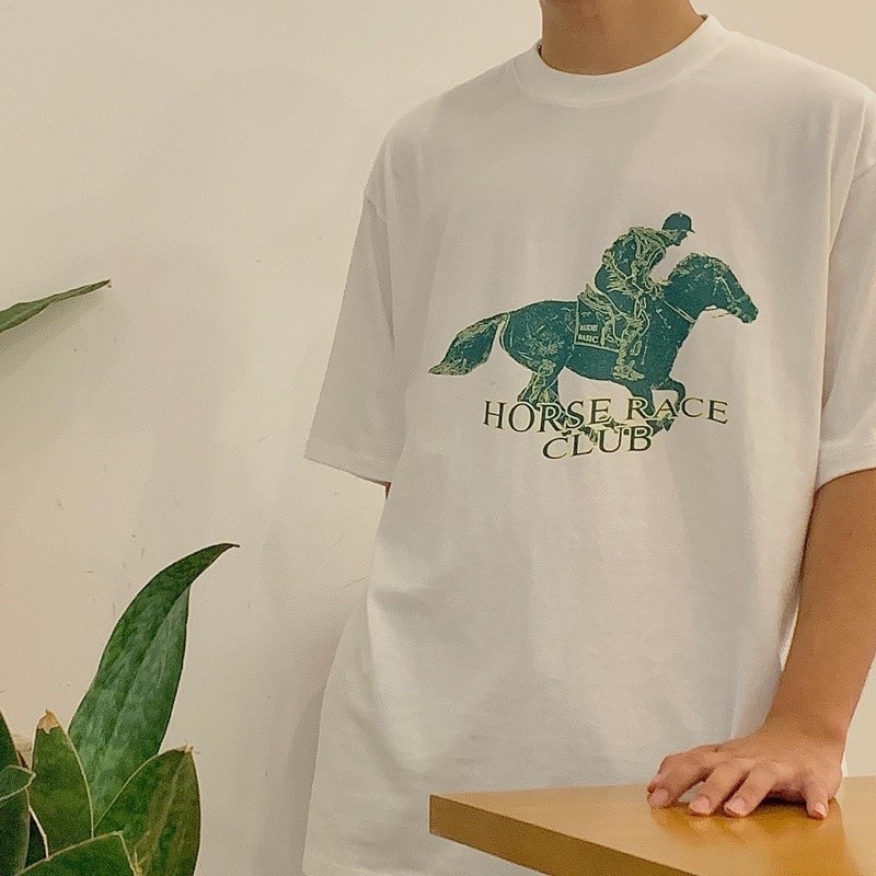 【Ori】 RUDEBASIC - Horse Club Oversized Tee