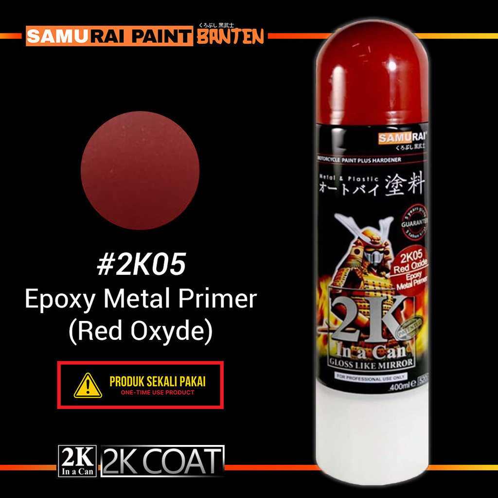 Samurai Paint Epoxy Metal Primer Red Oxide 2K05 2K Series 400ml