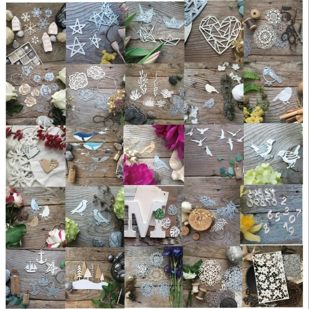 

New 2024 Metal Cutting DiesFramework plants, flowers, and animalsScrapbooking Photo Album Decorative Embossing PaperCard Crafts