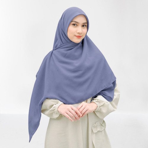 JS jilbab segiempat polos jumbo syari kerudung hijab voal laser cut - coksu