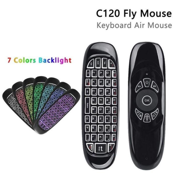 Mouse C120 Backlit Seven Colors Mini Keyboard Wireless RGB Rechargeable