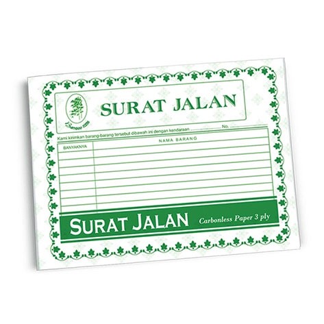 

BUKU SURAT JALAN 3 RANGKAP 3 PLY NCR 1/2 FOLIO 60 LEMBAR TANPA KARBON NCR CARBONLESS