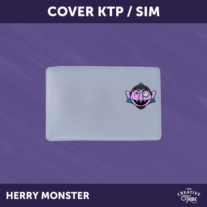 

Sesame Street - Cover KTP / SIM - Sampul Plastik Mika Pelindung Kartu - Cookie Monster, Cover KTP