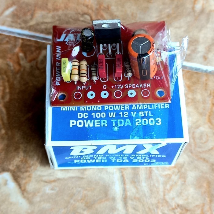 kit power amplifier mini mono dc 12v tda 2003 tda2003 100 watt btl driver 12volt driver Fajar elektr