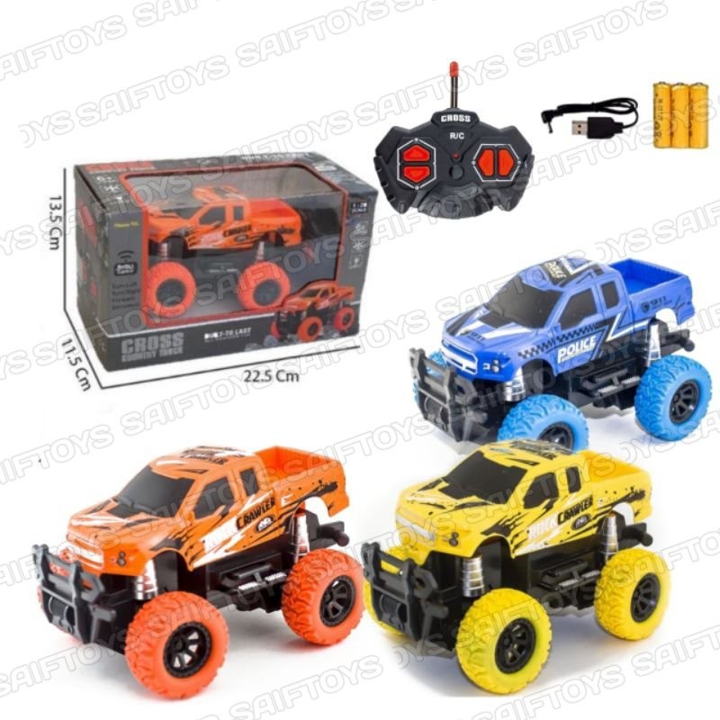 [ Free Batrai ] Mainan Mobil Remot Jeep Off-road / Rc Jeep Monster / Mainan Mobil Remot Jeep Croos