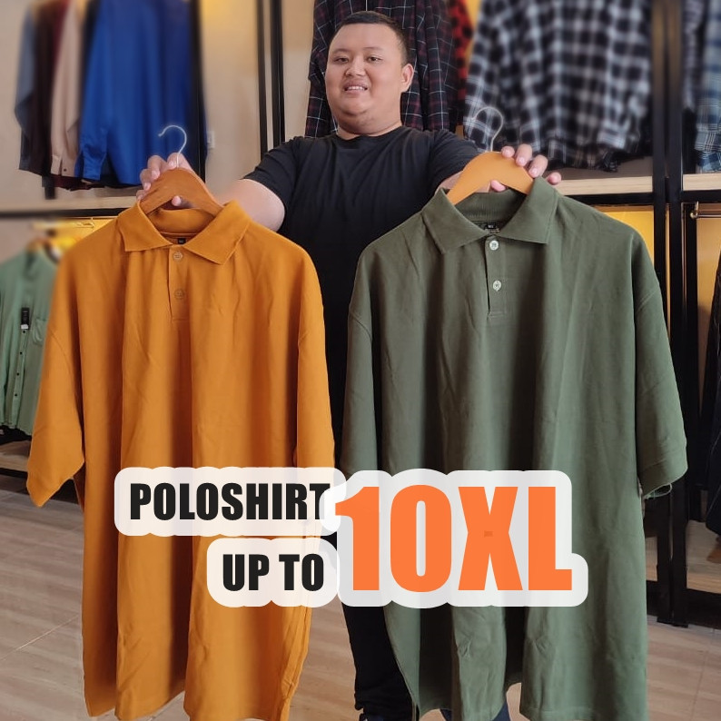 HK98T ICW Polo Shirt Pria Jumbo 2XL 3XL 4XL 5XL 6XL 7XL 8XL 9XL 10XL Bigsize Pique Premium Original