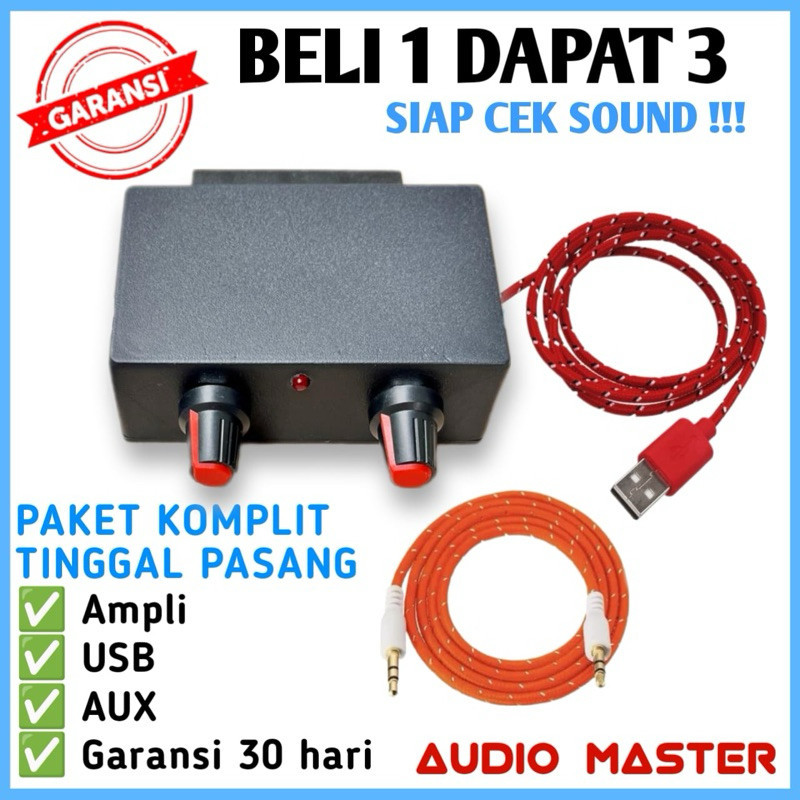 ampli mini 5volt 2 channel free kabel aux free usb termurah di shopee
