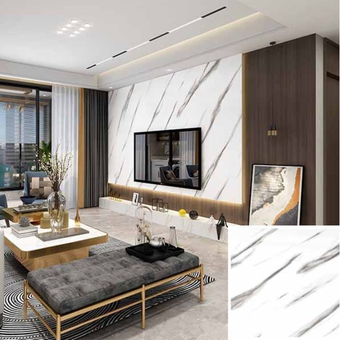 Wallpaper PVC Sheet 50 Meter | Kamar Dinding Tembok Dapur Meja Kamar Mandi Lemari Rak | Motif Kayu E