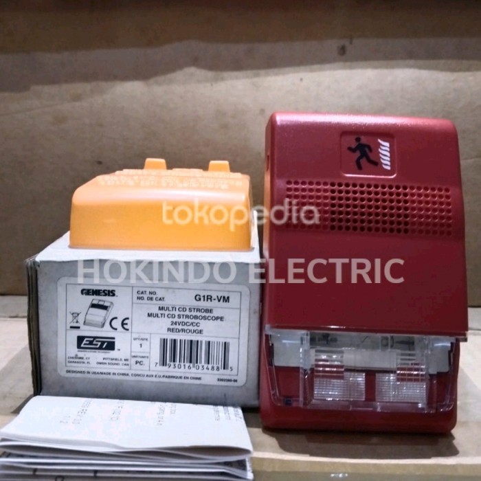 HORN STROBE EST G1R-VM 24VDC EDWARDS GENESIS EST MULTI-CD STOBE ORI