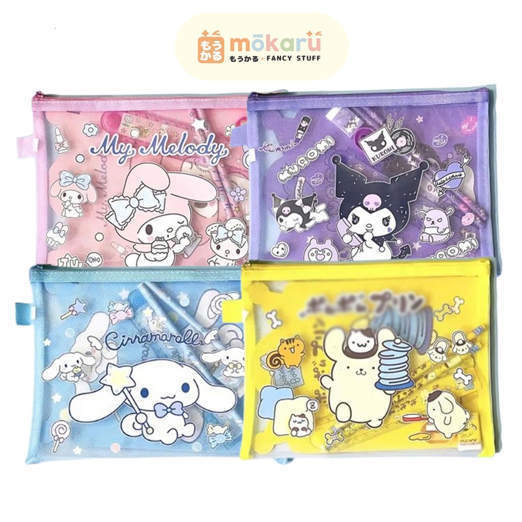 

Fancy Study Set Zipper Karakter Sanrio 3355 - Paket Alat Tulis Kuromi/Cinnamoroll Murah