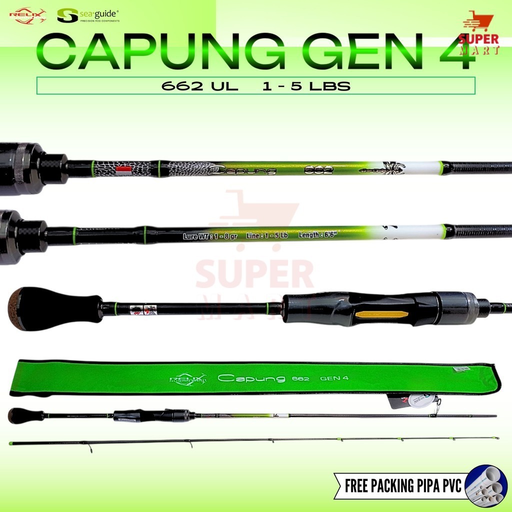 Supermart Surabaya Joran Pancing Relix Nusantara Capung 662 UL (1-5 lbs) GEN II Gen 3 Penta & 4 New 