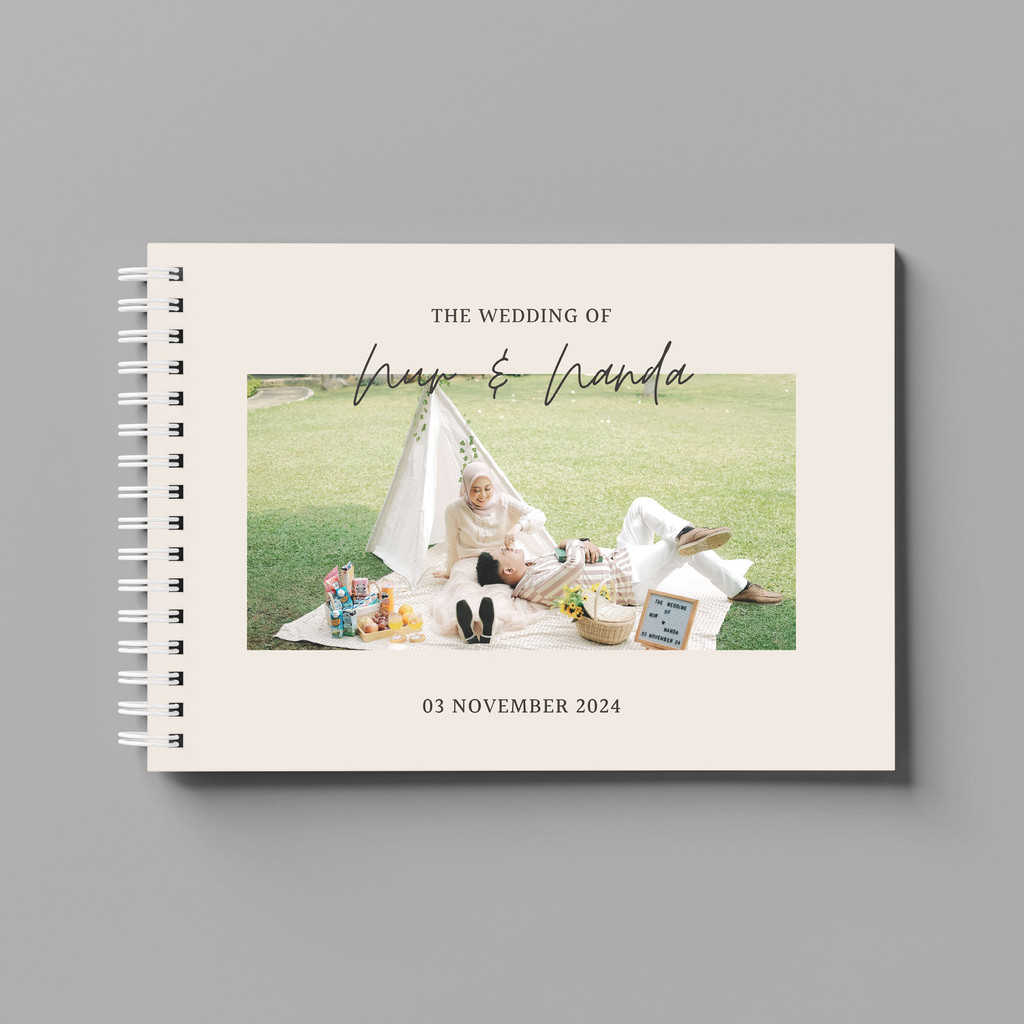 

Aneka Custom Buku Tamu Pernikahan GBCF3 - Soft Cover Guest Book Guestbook Minimalis
