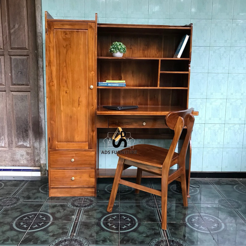 Set Meja Belajar Kayu Jati Meja Belajar Anak Meja Belajar Jati Jepara