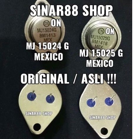 TR TANSISTOR FINAL JENGKOL MJ15024/15025 MJ 15024 15025 MEXICO ORIGINAL ASLI