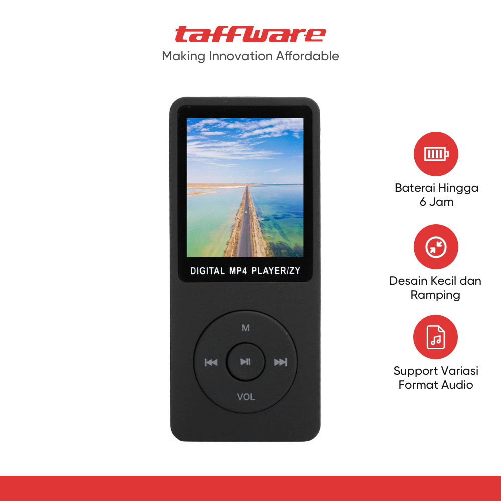 TaffSTUDIO MP3 Digital Audio Player MP4 Player Mini Player Bluetooth Speaker Radio FM - ZY418