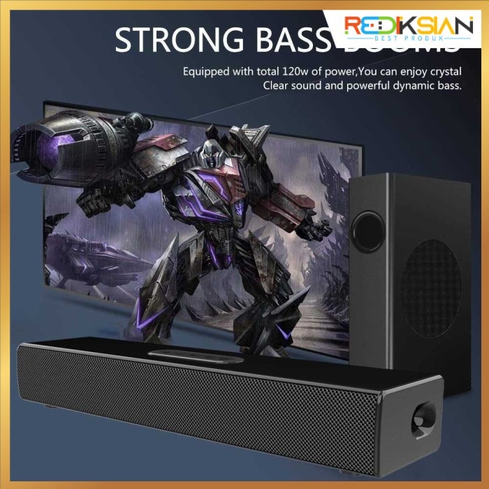 KLW Soundbar Bluetooth Active Speaker Stereo Bass Subwoofer 80W