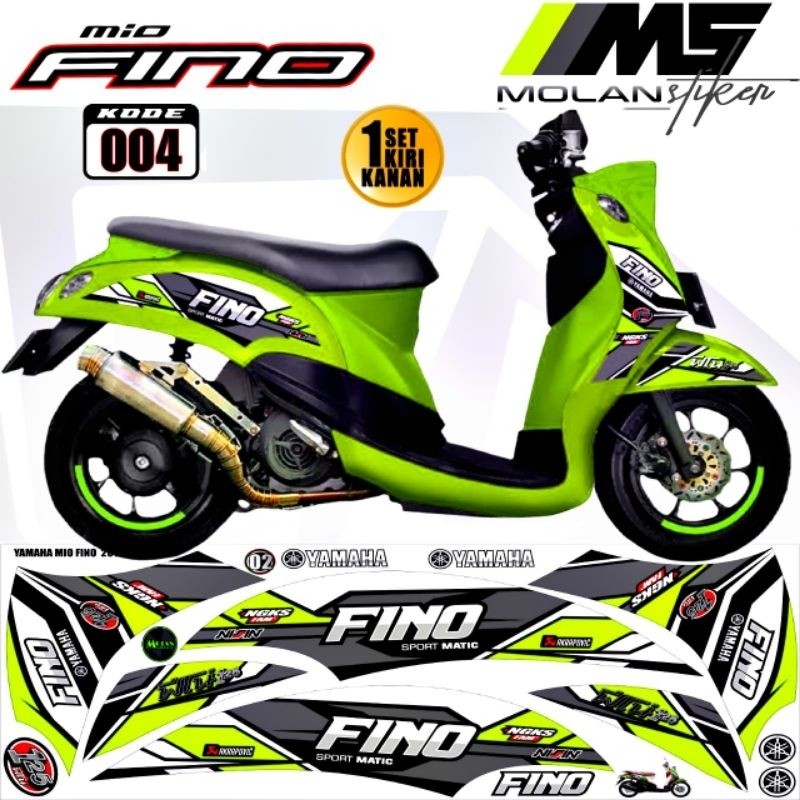 Decal Sticker Striping Variasi Fino Carbu / Fino 110 Karbu 2012-2013 / Yamaha Fino 115 Karbu / Fino 
