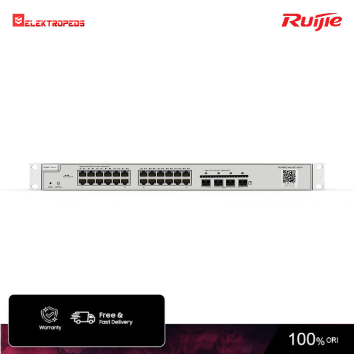 Ruijie RG-NBS3200-24GT4XS-P , 24 Gigabit POE 370W Cloud Managed Switch - Ruijie Switch - Ruijie
