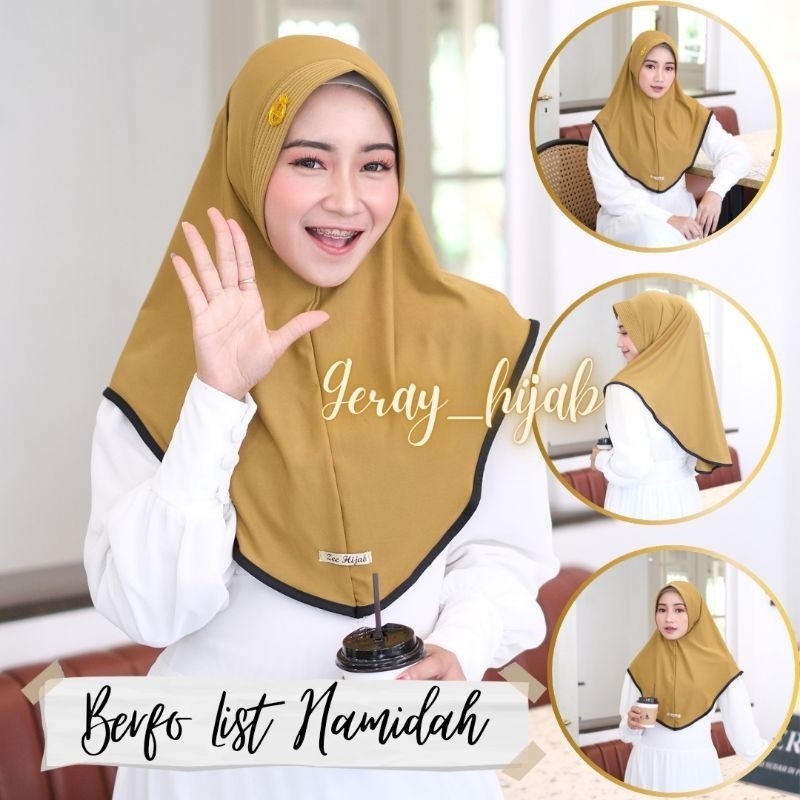 BERGO LIST HAMIDAH / JILBAB INSTAN / HIJAB INSTAN / JILBAB JERSEY / BERGO JERSEY / JILBAB INSTAN JER
