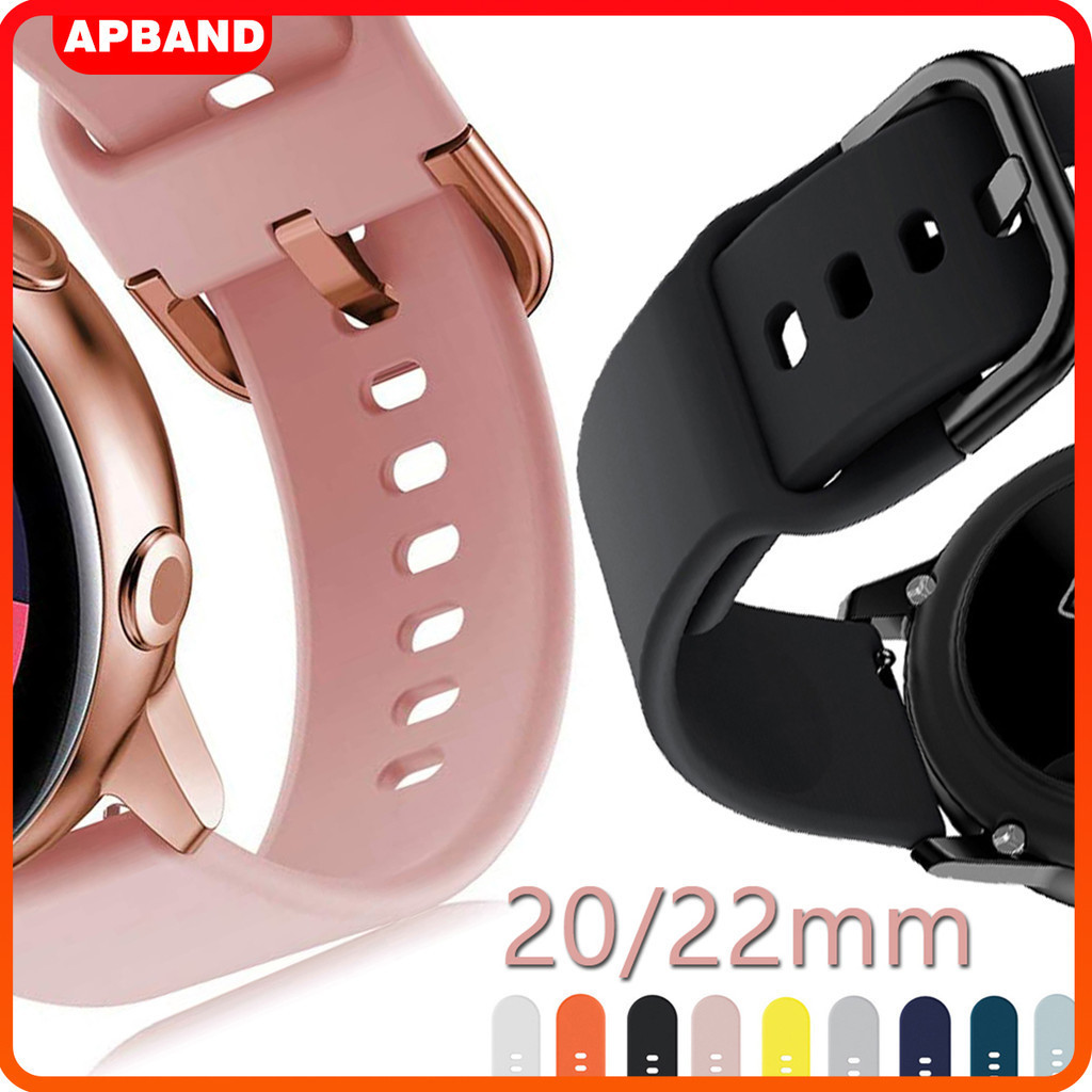 Silicone Strap Bracelet Belt 20/22mm for Samsung Galaxy Watch 6 5 4 Amazfit Garmin Huawei GT 2 3 4 Smart Watch Silikon Sport Strap Polos Sport Band Tali Jam Smartwatch P8/ P8 Pro/ P8 20mm / 22mm
