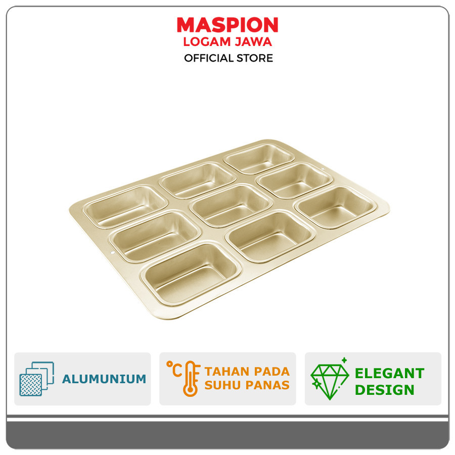 Maspion Logam Jawa Loyang Alumunium Loaf Pan 9 Hole