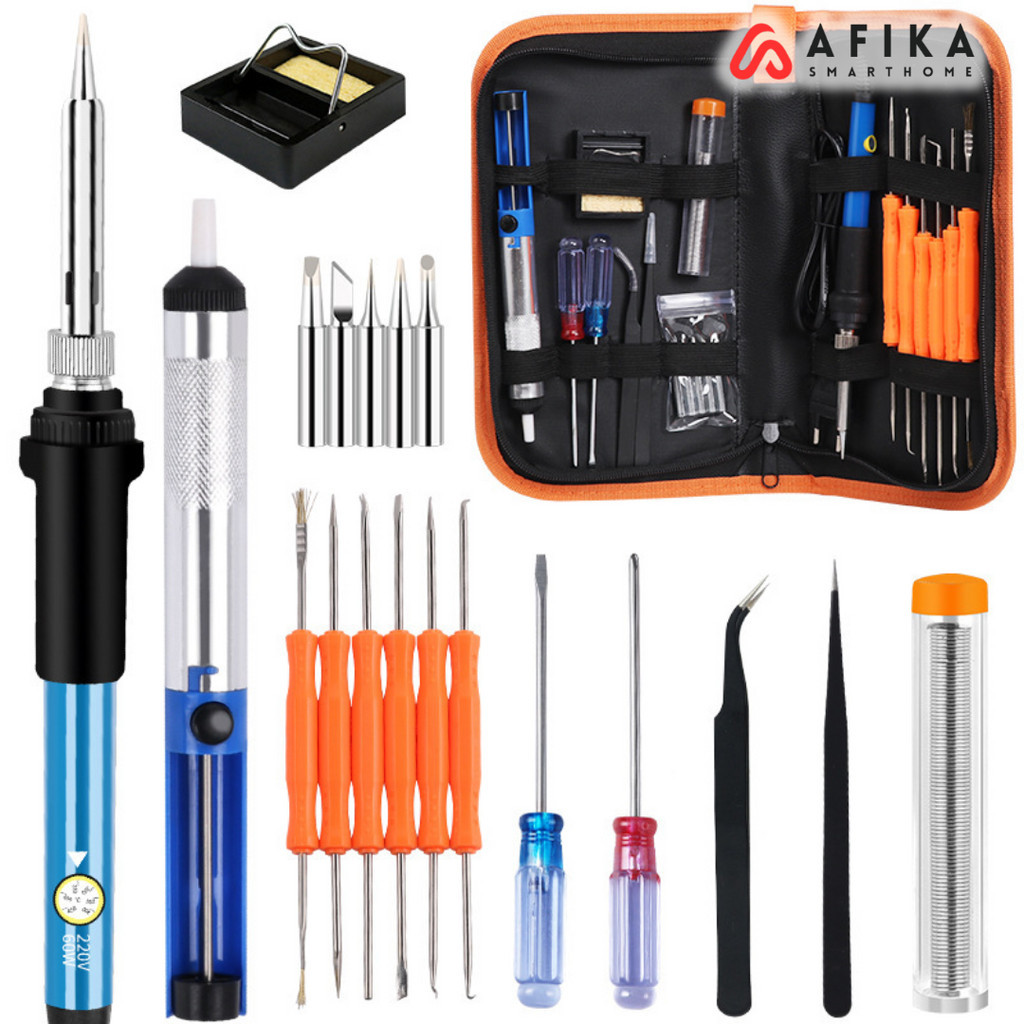 Solder 60 Watt Solder Set Lengkap Solder Kit 7 in 1 Solder Listrik Paket Solder Paket Lengkap