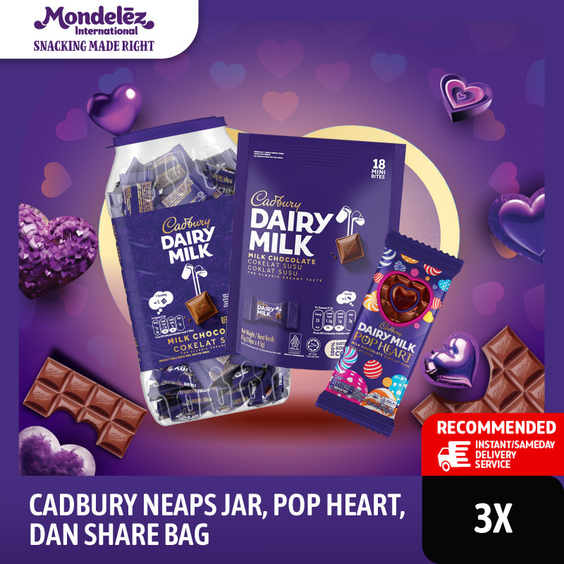 

[Valentine Bundles] Cadbury Neaps Jar + Cadbury Pop Heart + Cadbury Sharebag