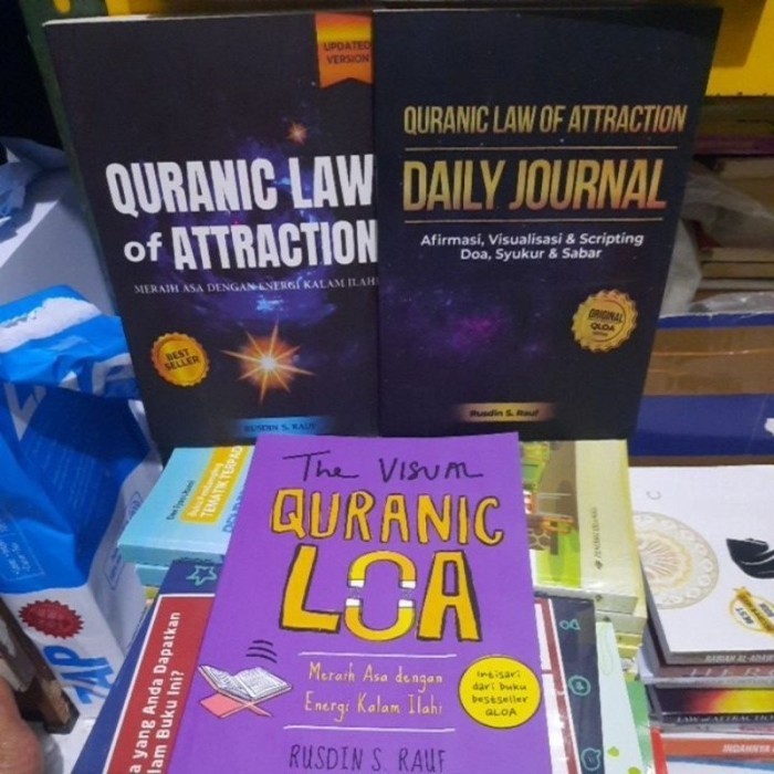 

paket 3 buku Quranic law of Attraction & DAILY JOURNAL & the visual