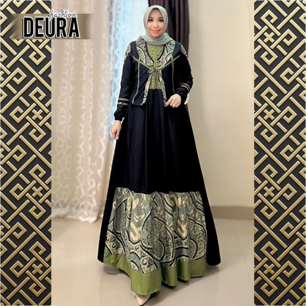 DEURA FASHION - Set Gamis Pesta Wanita Deura SD - 382 / Gamis Deura Terbaru / Gamis Deura Original