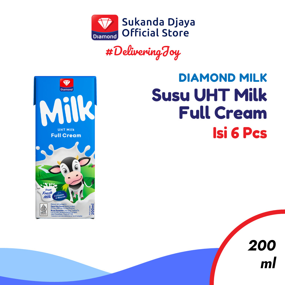 

Diamond Milk Susu UHT Full Cream 200 ML [Isi 6]