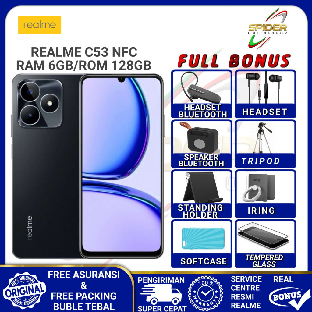 REALME C53 NFC RAM 6+6/128GB | 8+8/256GB GARANSI RESMI REALME INDONESIA Semua Pasti Dapat Logam Mulia