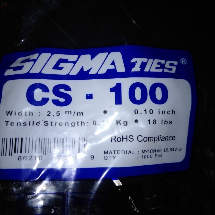 

PROMO!! -KABEL TIES 10CM ISI 1000 PCS HITAM/PUTIH MERK SIGMA