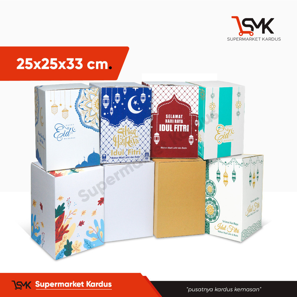 

Box Parcel 25X25X32 (Kecil) Kardus/Parcel Kecil/Parcel/Parcell/Lebaran/Parcel lebaran/Idul Fitri/Fitri/Eid Mubarak/Ied/Eid/Mubarak/Paket/Sembako/Hampers/Normal/tinggi33