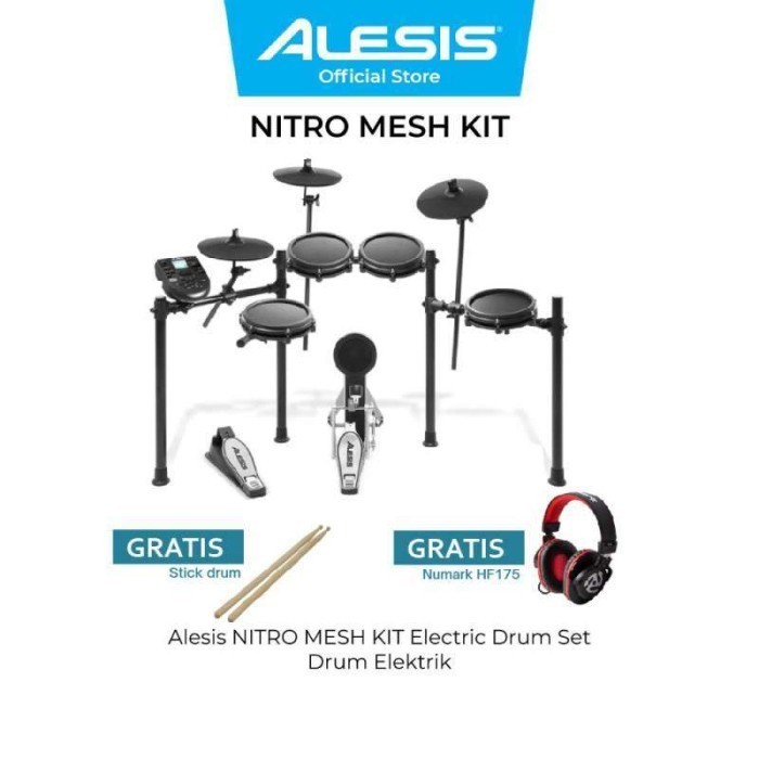 HOT PROMO Alesis NITRO MESH KIT Electric Drum Set | Drum Elektrik