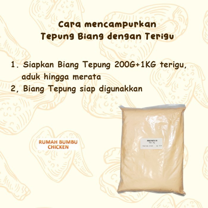 

Premix 01 / Biang Tepung Fried Chicken 1 Kg