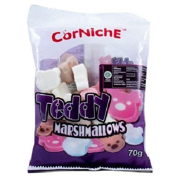 

Corniche teddy Marshmallow assorted 70Gram (24 Pcs) - Karunia