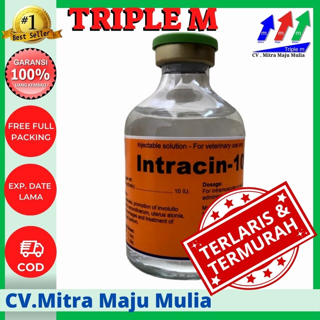 Esg - INTRACIN 10S 50 ml (Pengganti Oxytocin 10) Hormon Perangsang Kontraksi Uterus Kelenjar Susu